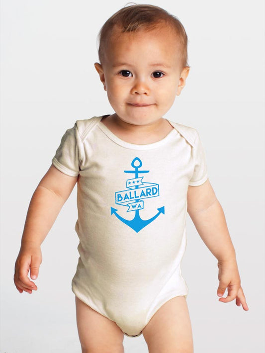 Ballard Anchor -- Organic Cotton Gender Neutral Baby One-Piece