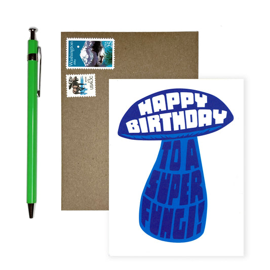Super Fungi Punny Birthday Card