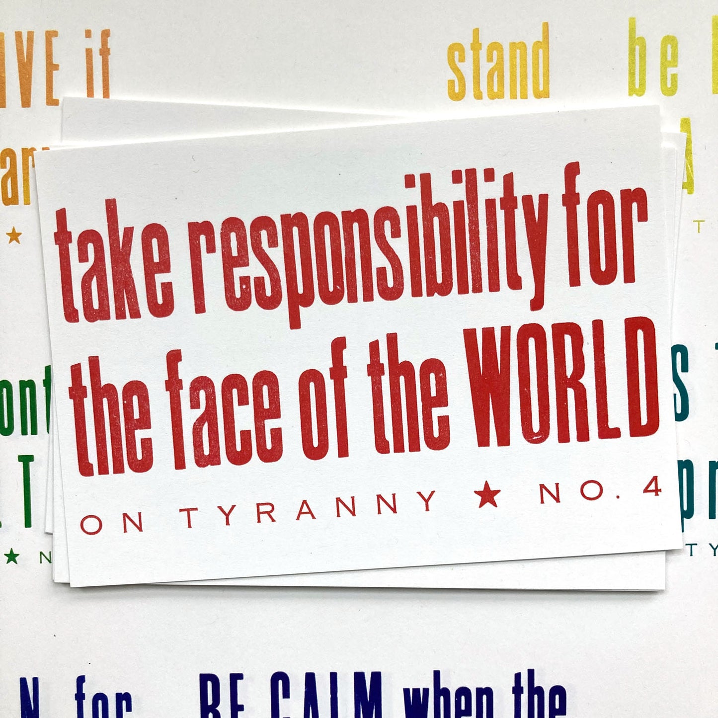 Set of Six On Tyranny Postcards