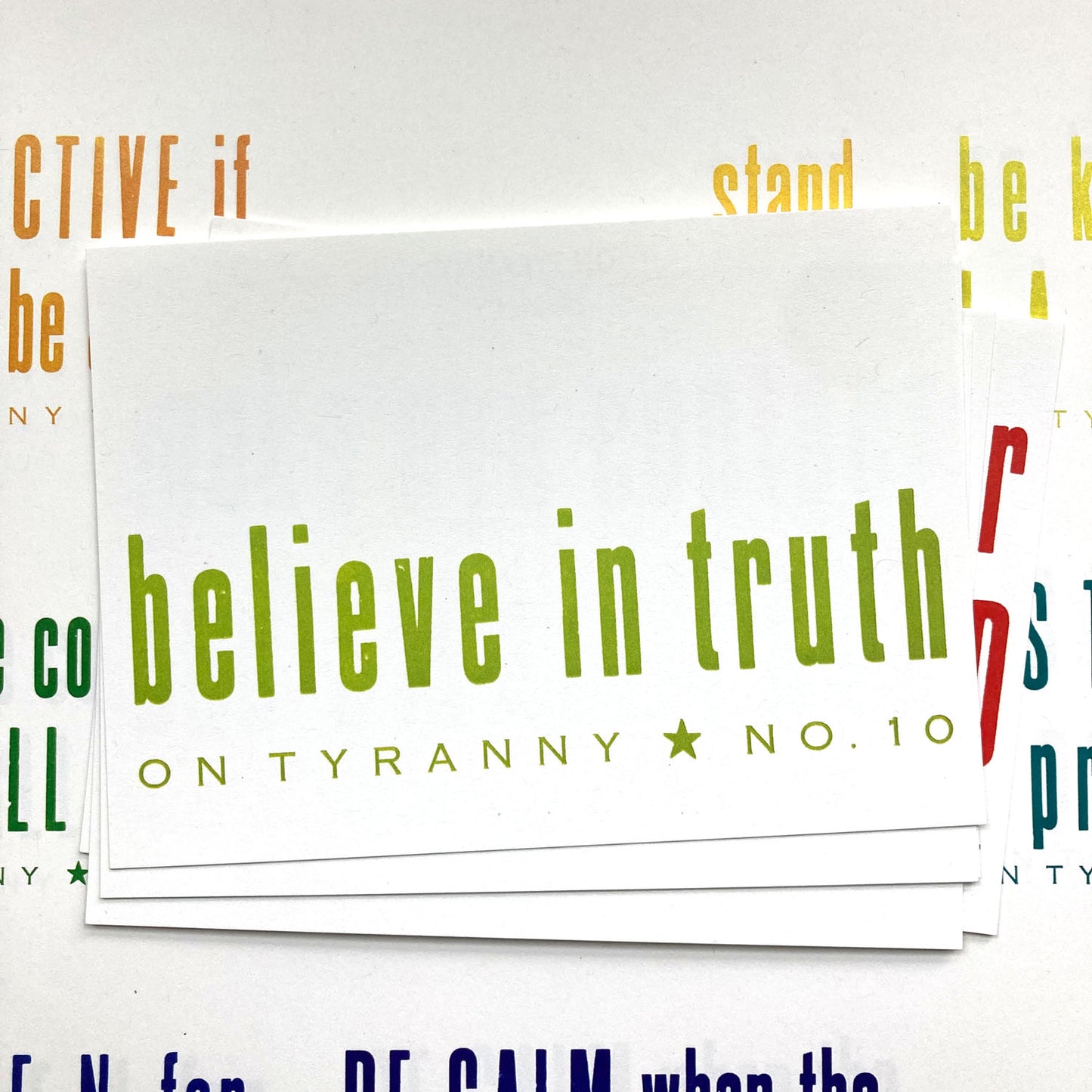 Set of Six On Tyranny Postcards