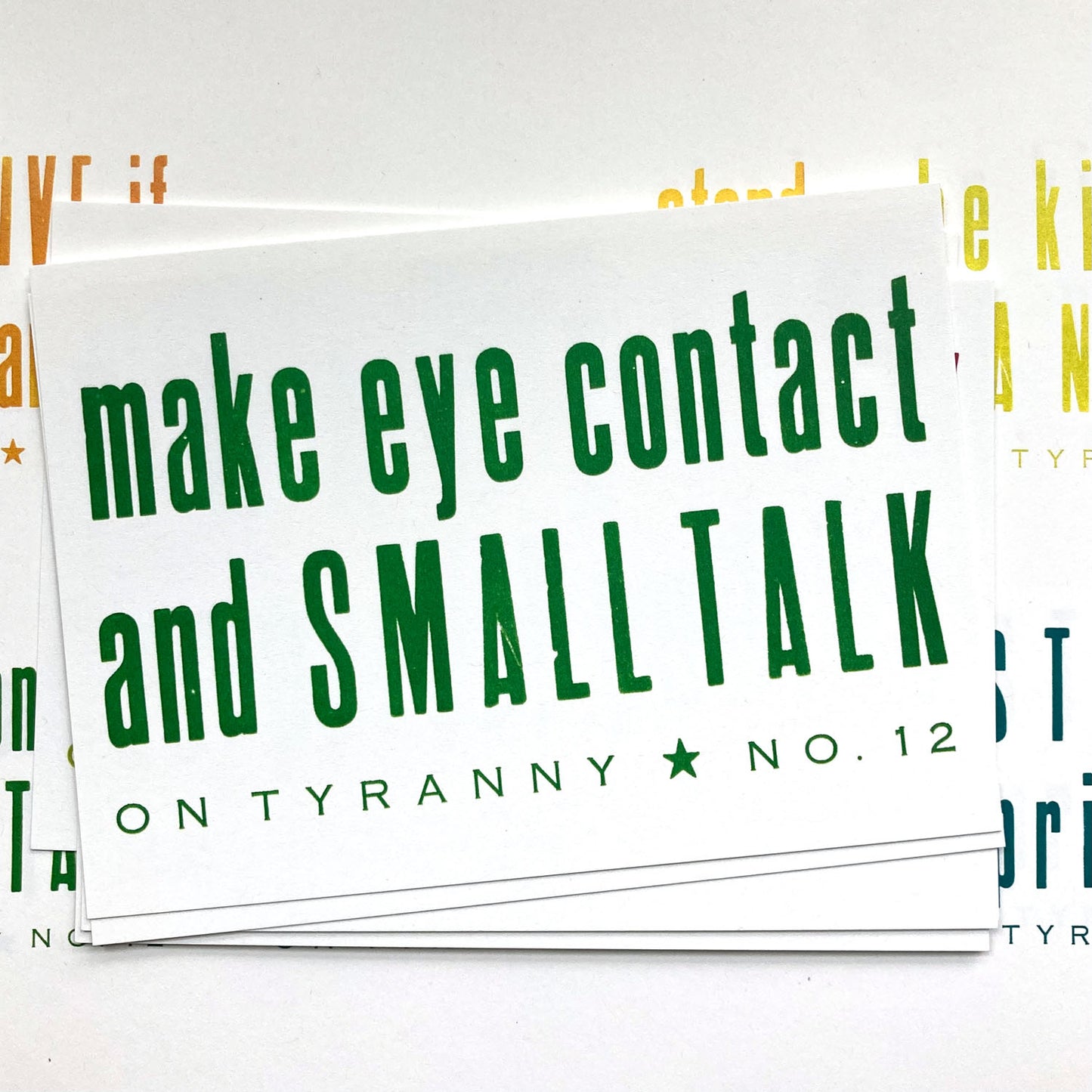 Set of Six On Tyranny Postcards