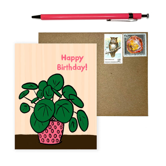 Money Plant Birthday Card