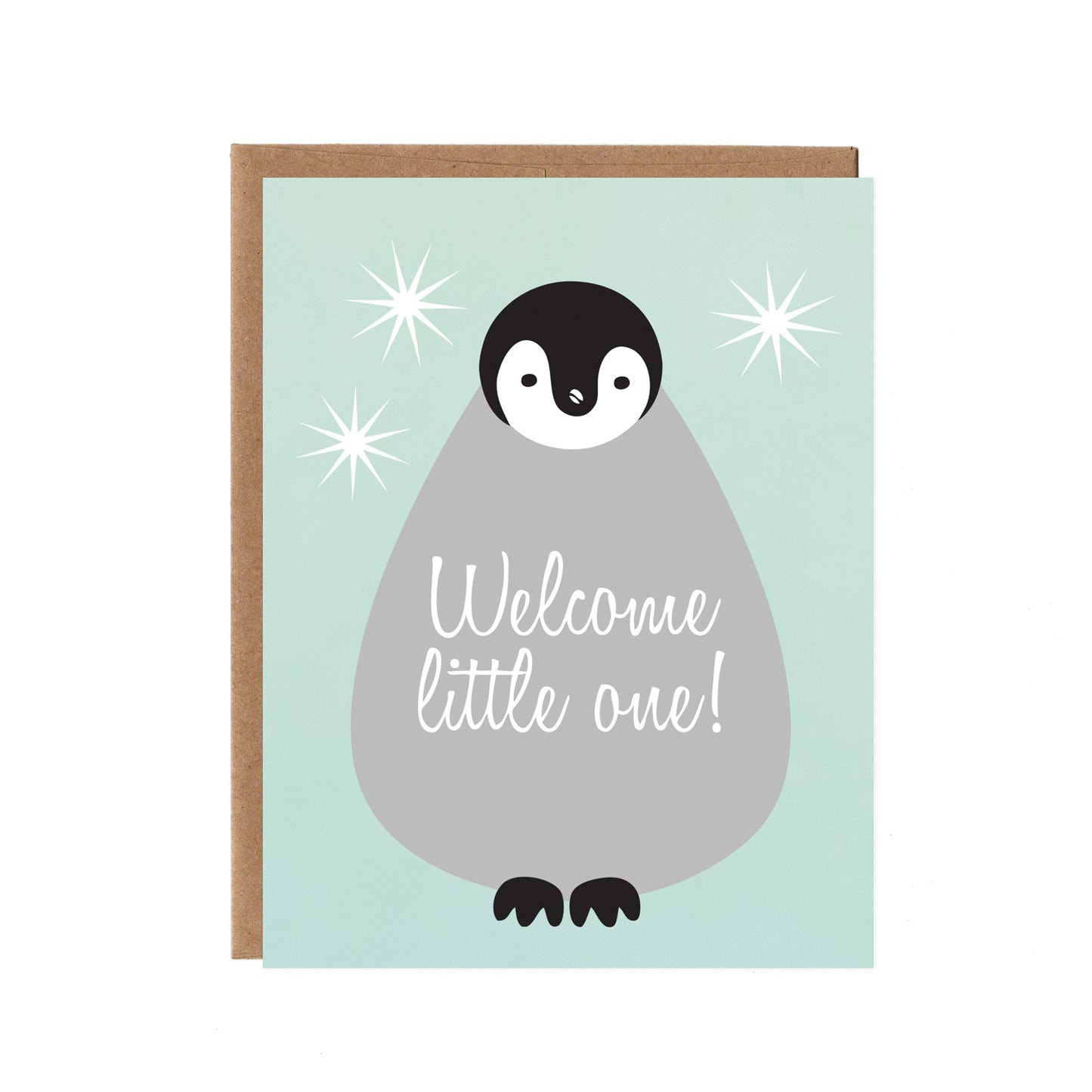 Welcome Little One -- Baby Penguin Card