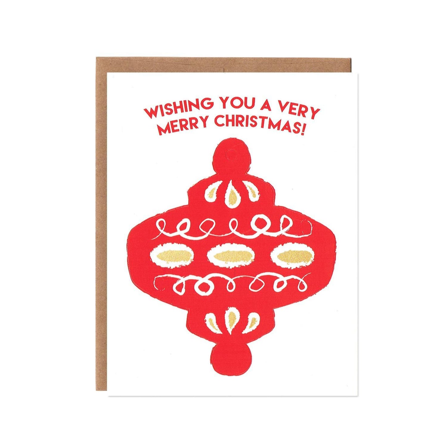 Product image for Red Die Cut Holiday Ornament Cards -- Boxed Set or Singles