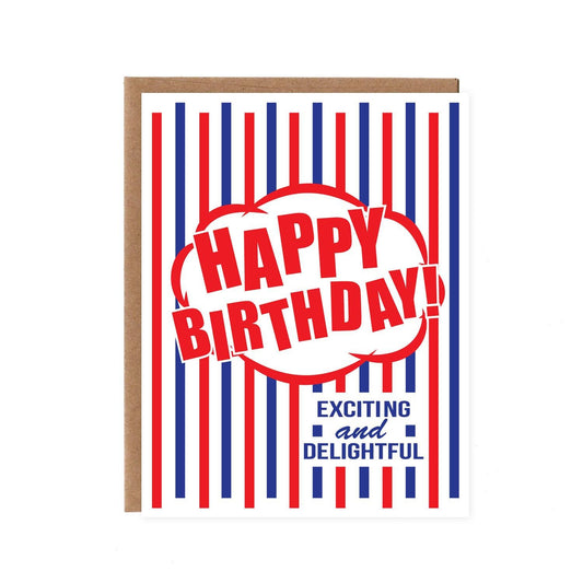 Product image for Vintage Popcorn Bag -- Happy Birthday Card