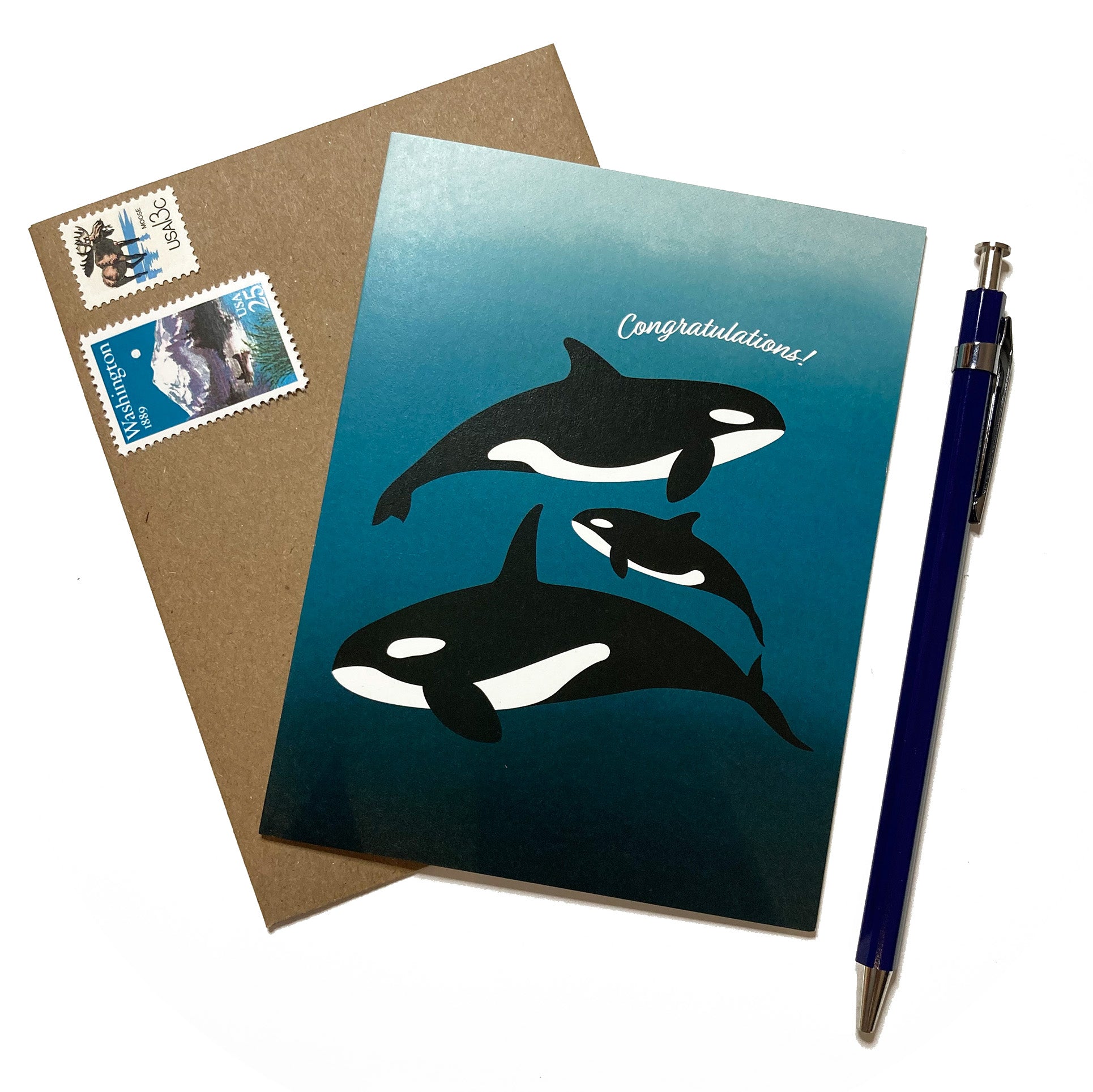 limited edition orca card Congratulations Orca Card – Orange Twist