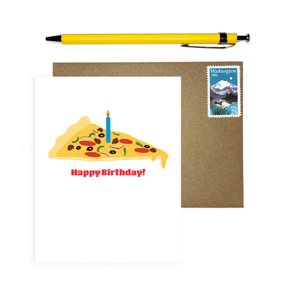 Slice of Pizza -- Happy Birthday Card