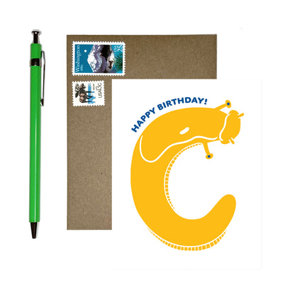 Banana Slug Happy Birthday Card