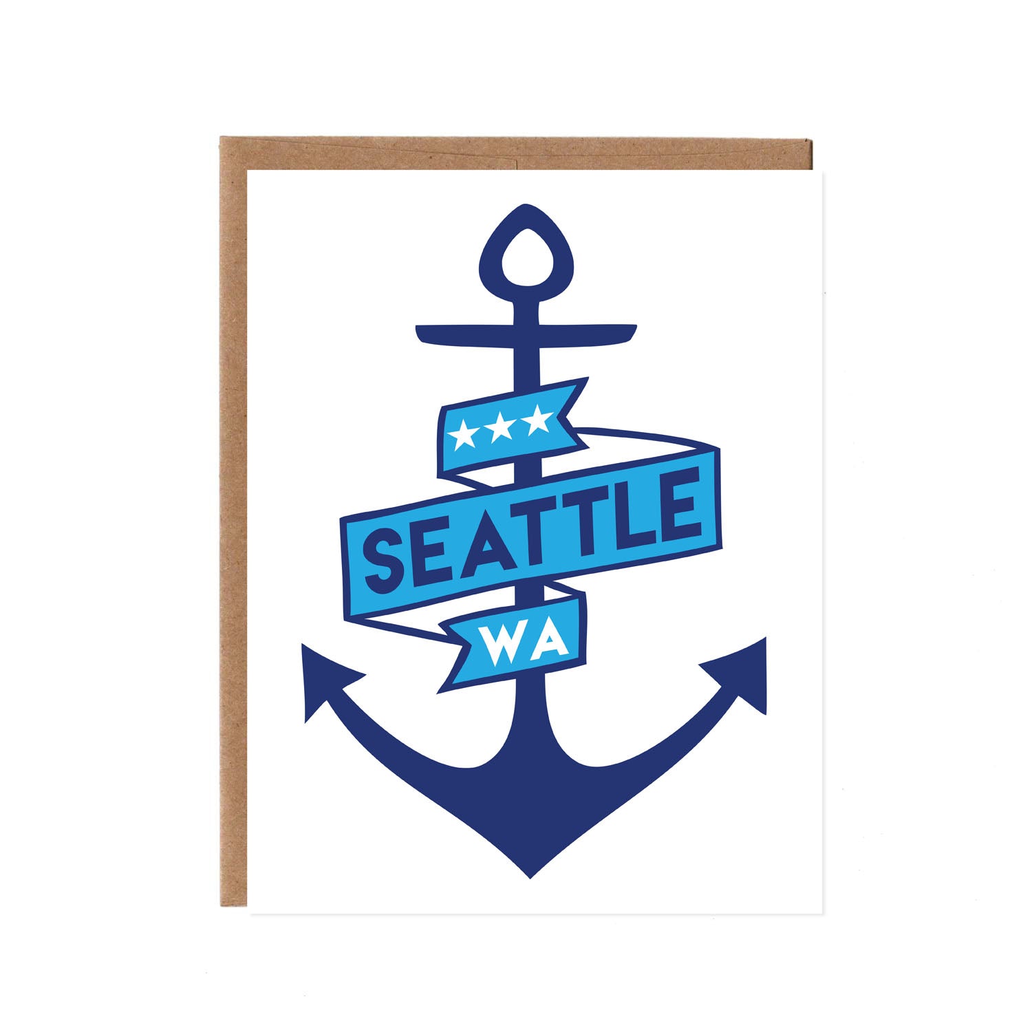 Product image for Copy of Seattle Anchor -- Screenprinted Card
