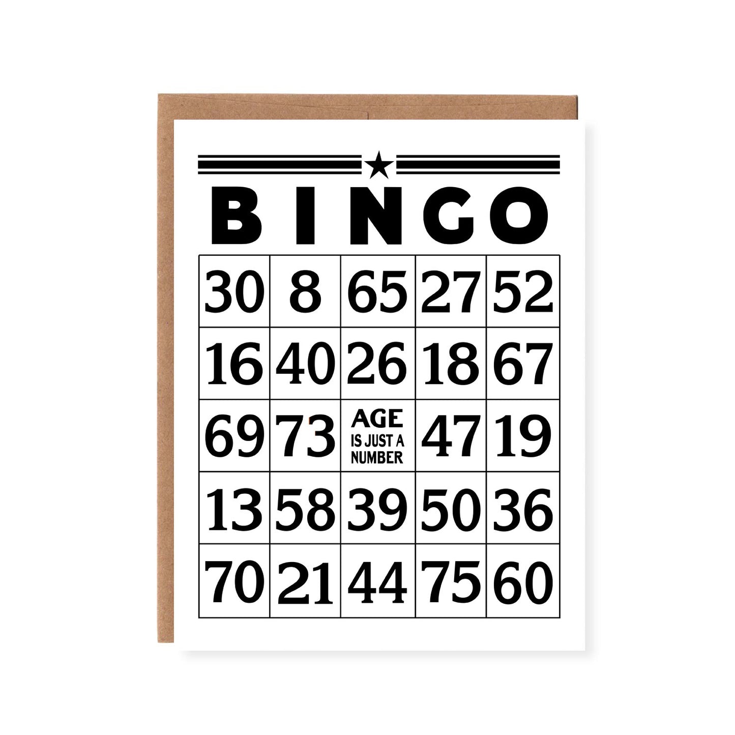 Product image for Age is Just a Number -- Bingo Birthday Card