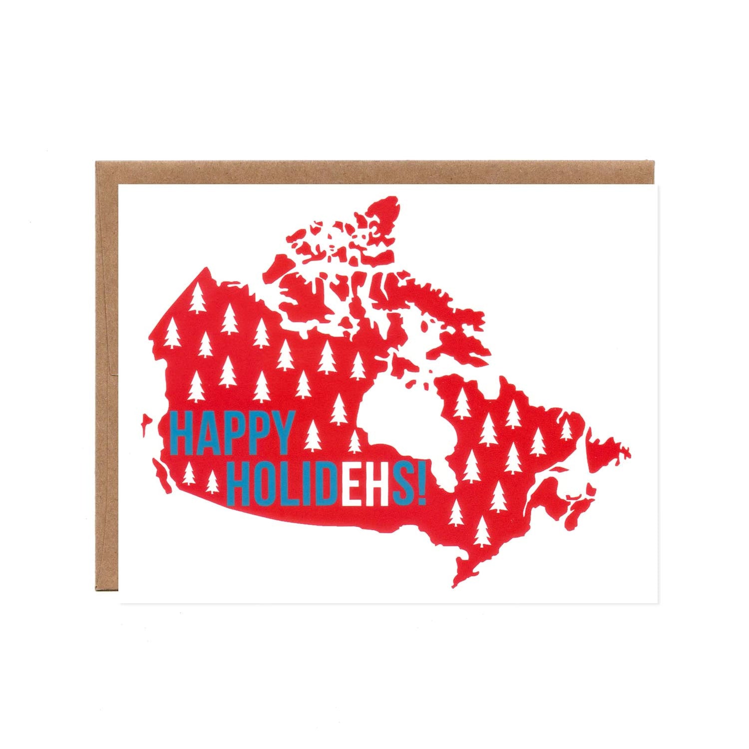 Happy Holidehs Canadian holiday greeting card