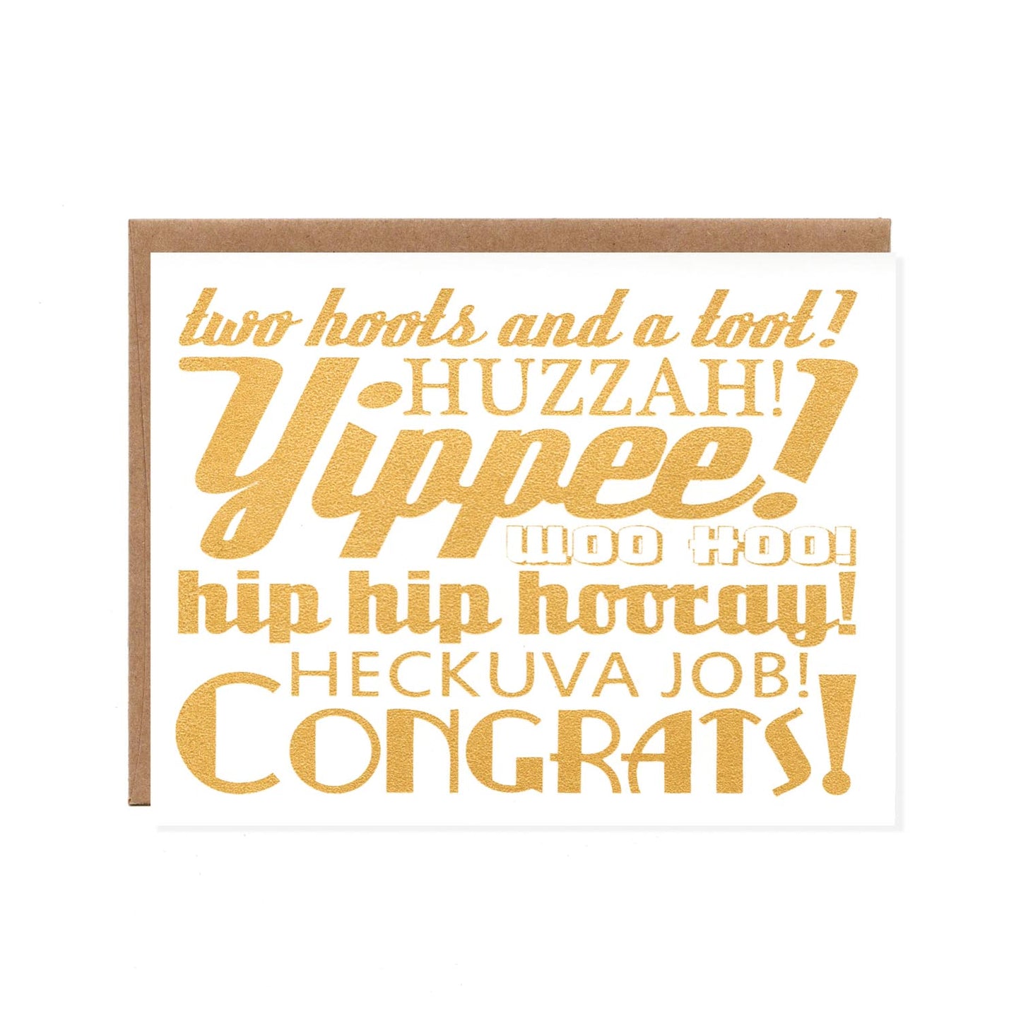 Product image for Congrats -- Recycled Screenprinted Card