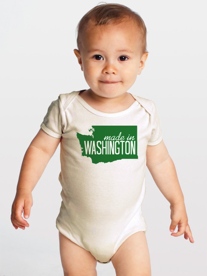 Product image for Made in Washington -- Gender Neutral Organic Baby One-Piece