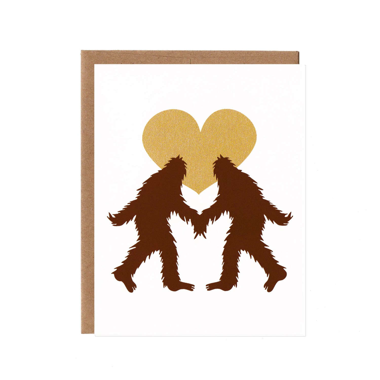 Product image for Sasquatch in Love -- Screenprinted Card