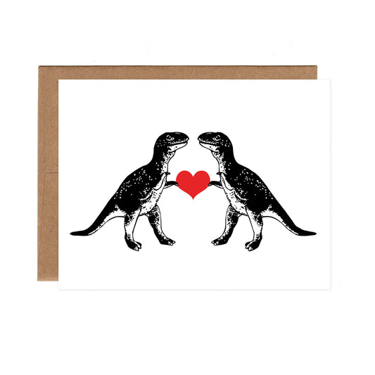 Product image for T-Rex in Love -- Dinomite Card