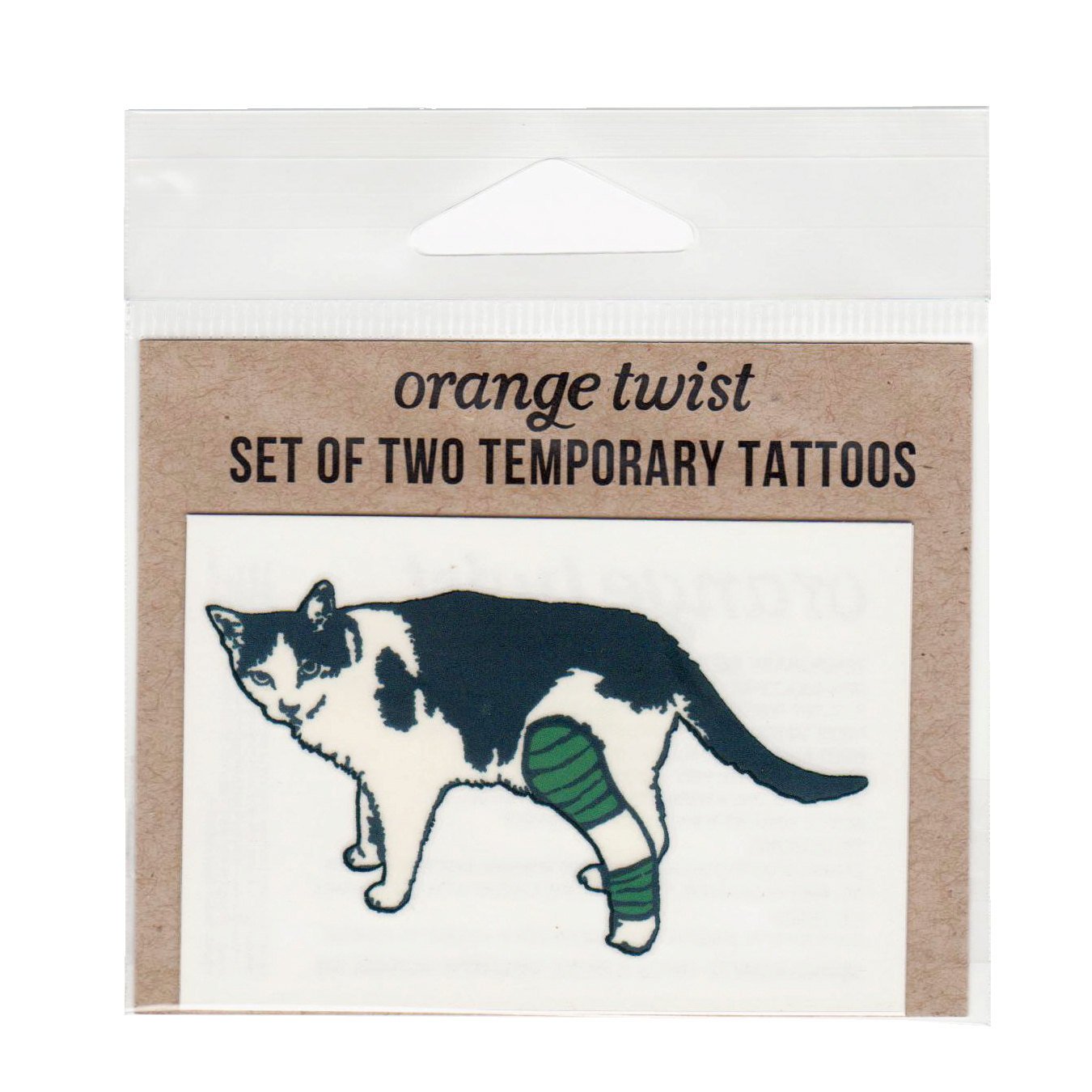 Product image for Cat in a Cast Temporary Tattoos -- Set of Two