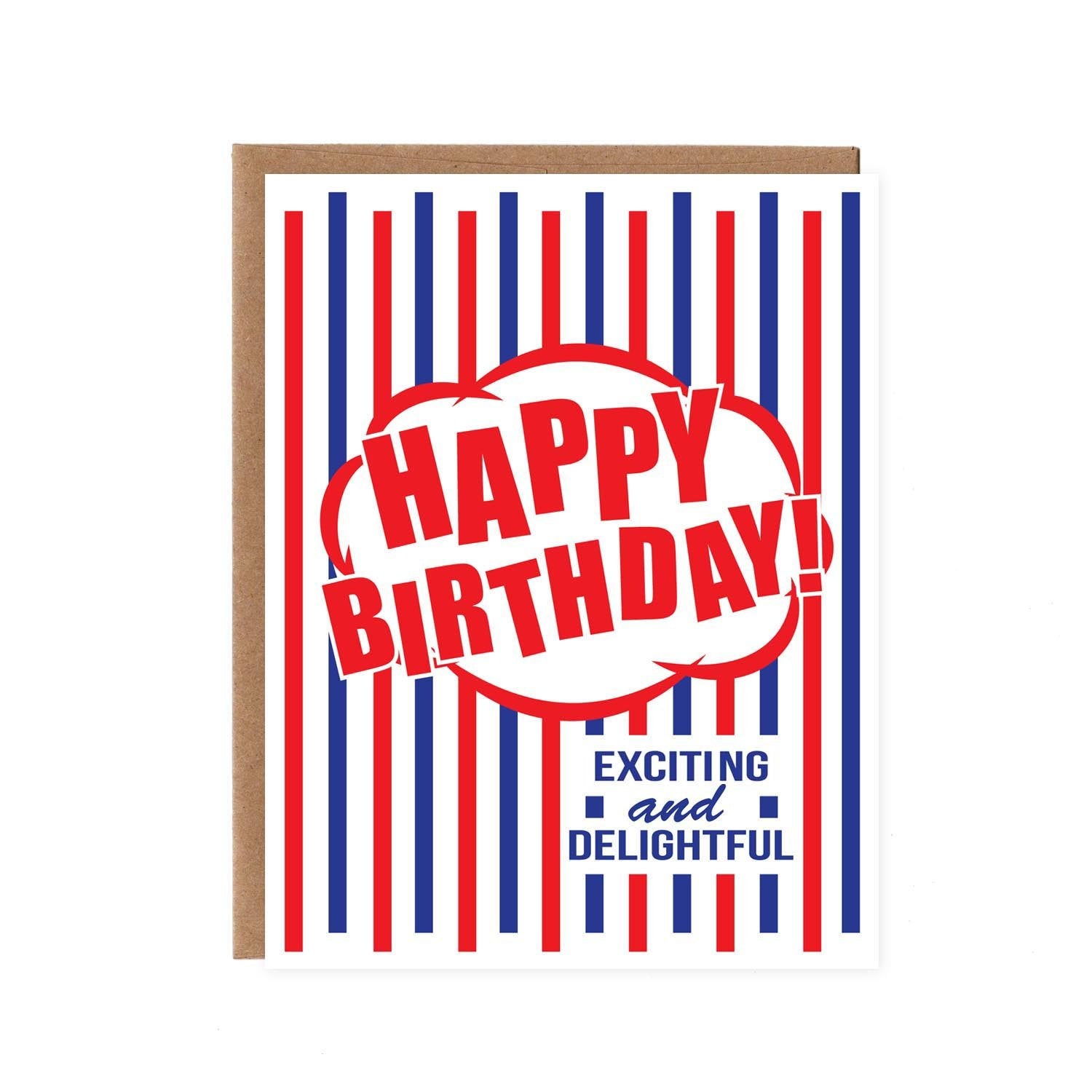 Product image for Vintage Popcorn Bag -- Happy Birthday Card