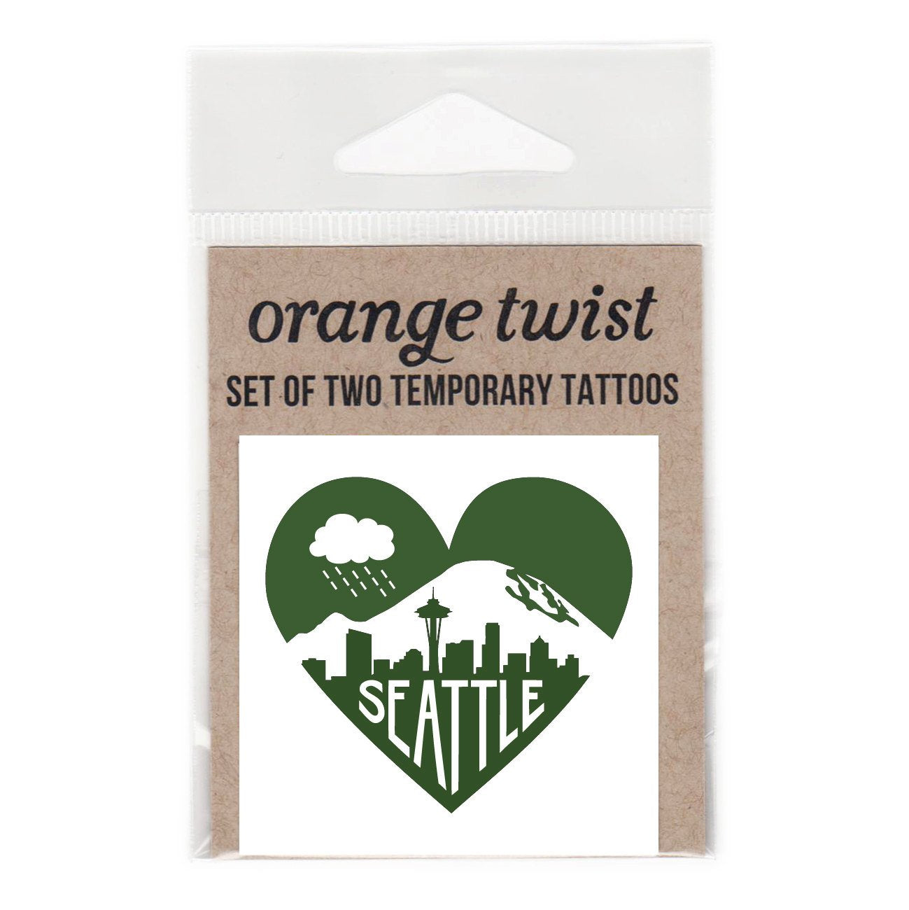 Product image for Seattle Heart Temporary Tattoos --Set of Two