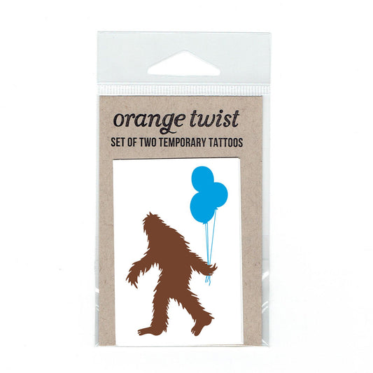 Product image for Sasquatch and Balloons Temporary Tattoos -- Set of Two
